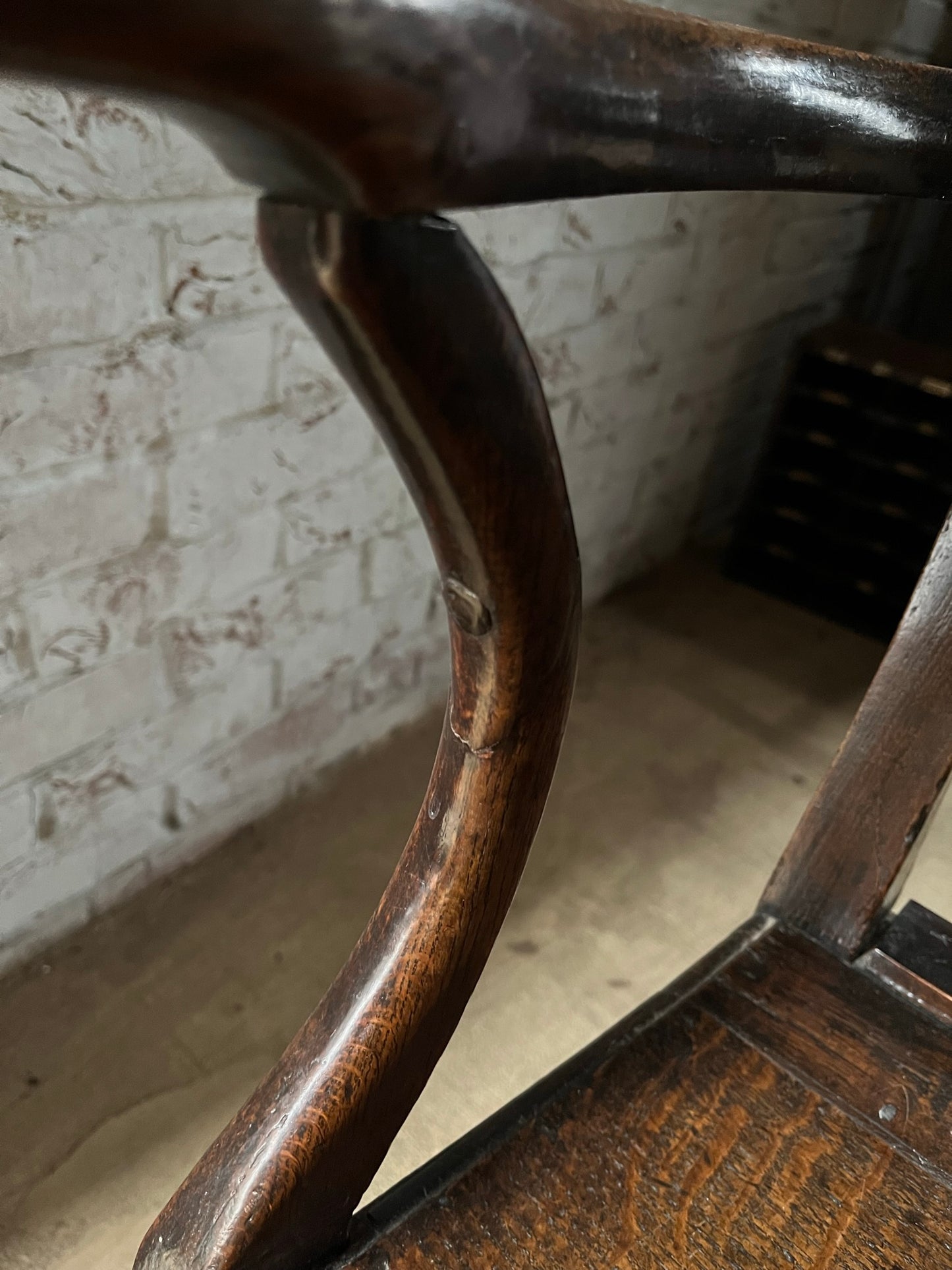 Georgian country oak armchair.