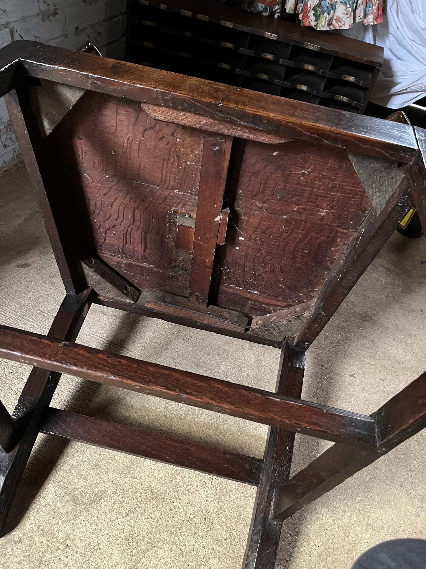 Georgian country oak armchair.
