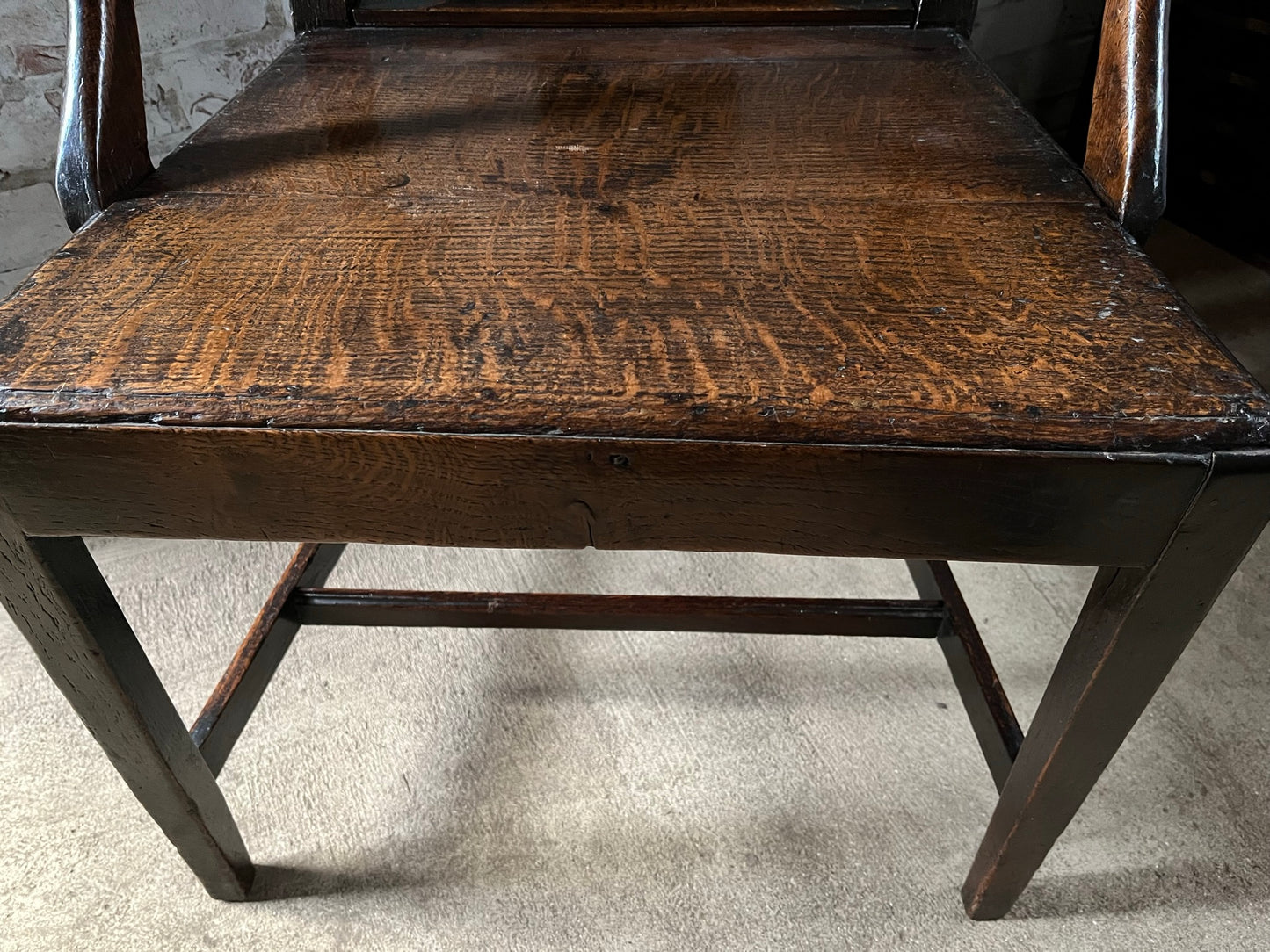 Georgian country oak armchair.