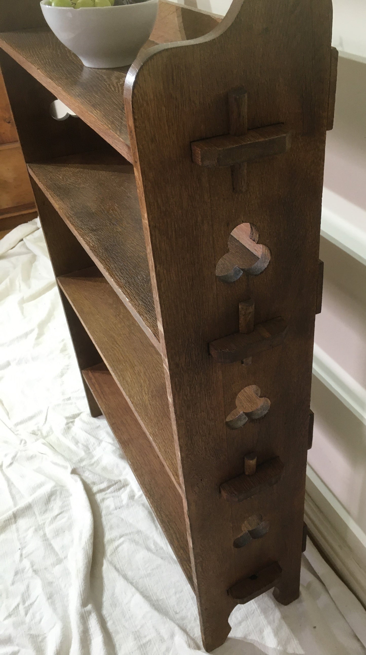 Arts and crafts oak bookcase