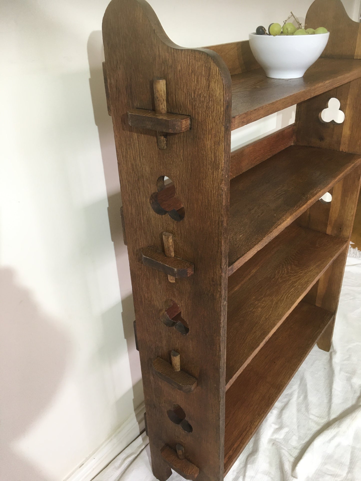 Arts and crafts oak bookcase