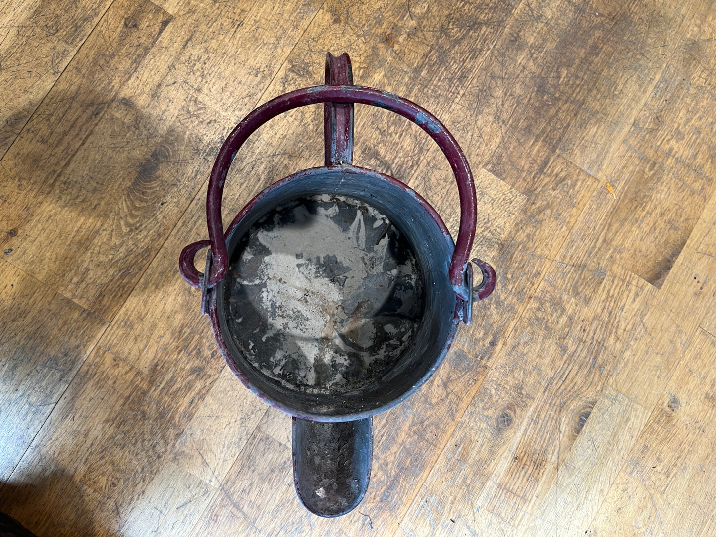 Large painted galvanised jug
