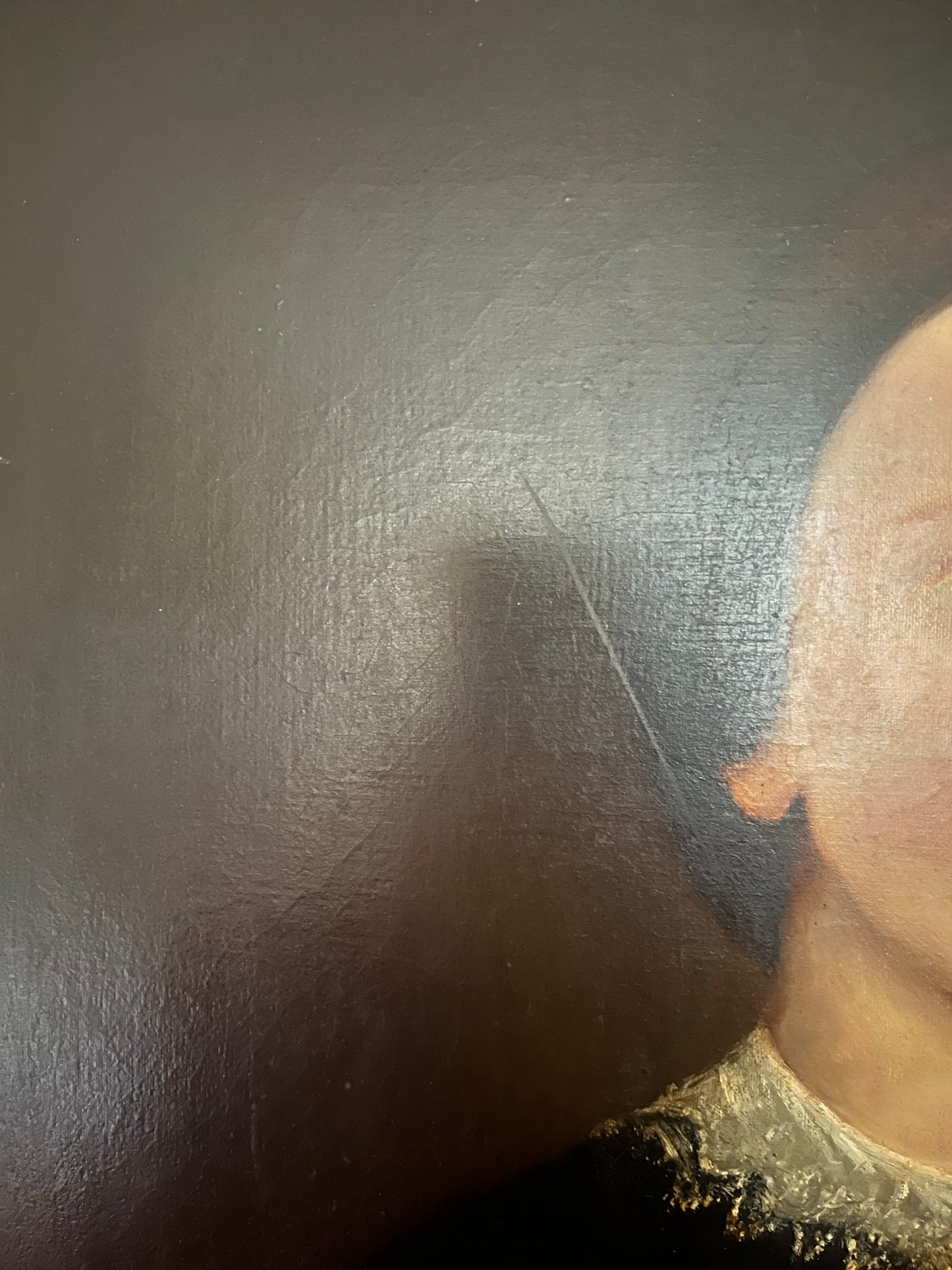 19th century naive portrait of a lady, oil on canvas.