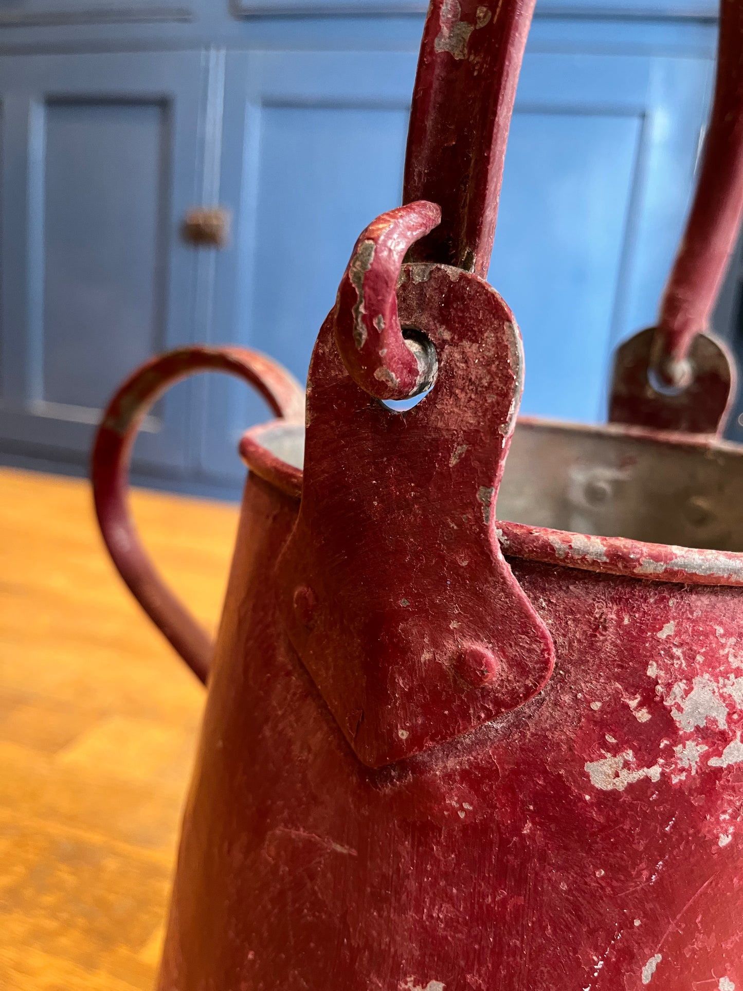 Large painted galvanised jug