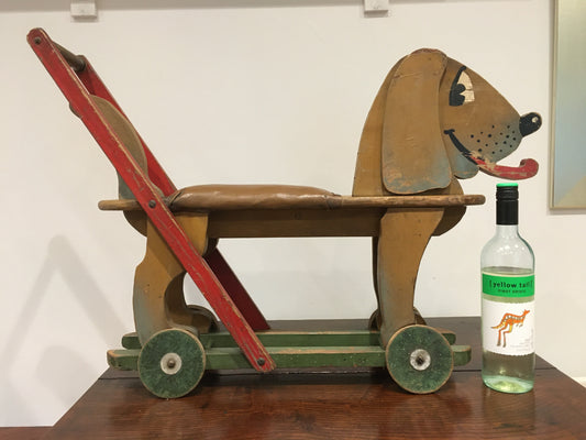 1930s/1940s sit-on toy dog
